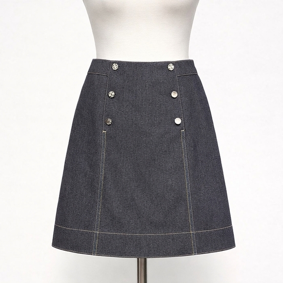 Hermes Dresses & Skirts - Hermès Denim A-Line Skirt
